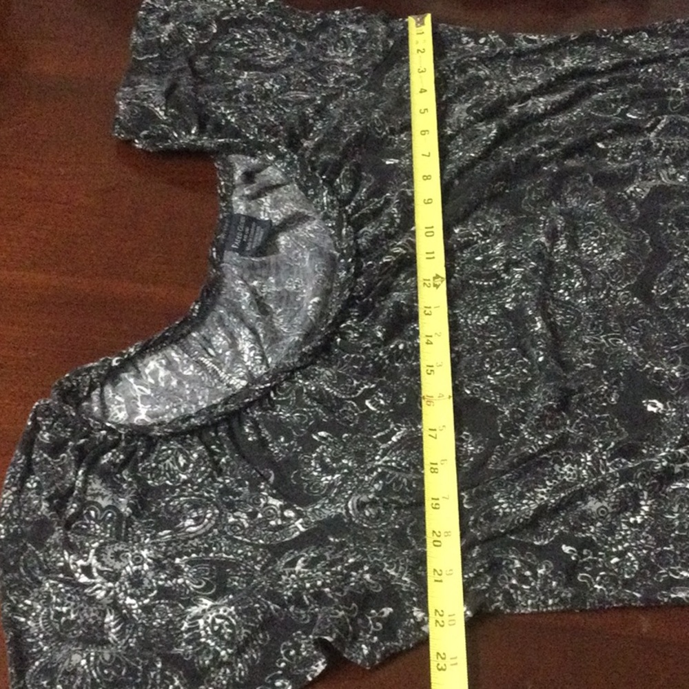 🌞 Faded Glory black short sleeve off the shoulder/scoop tunic women plus size 20 - Picture 9 of 16